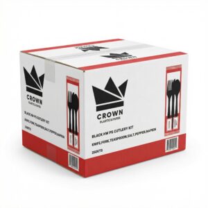 Black PS Cutlery Kit Carton