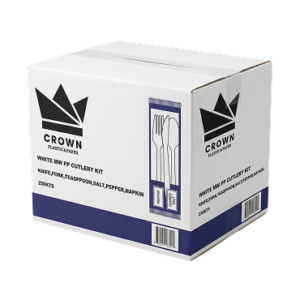 White MW Cutlery Kit Carton